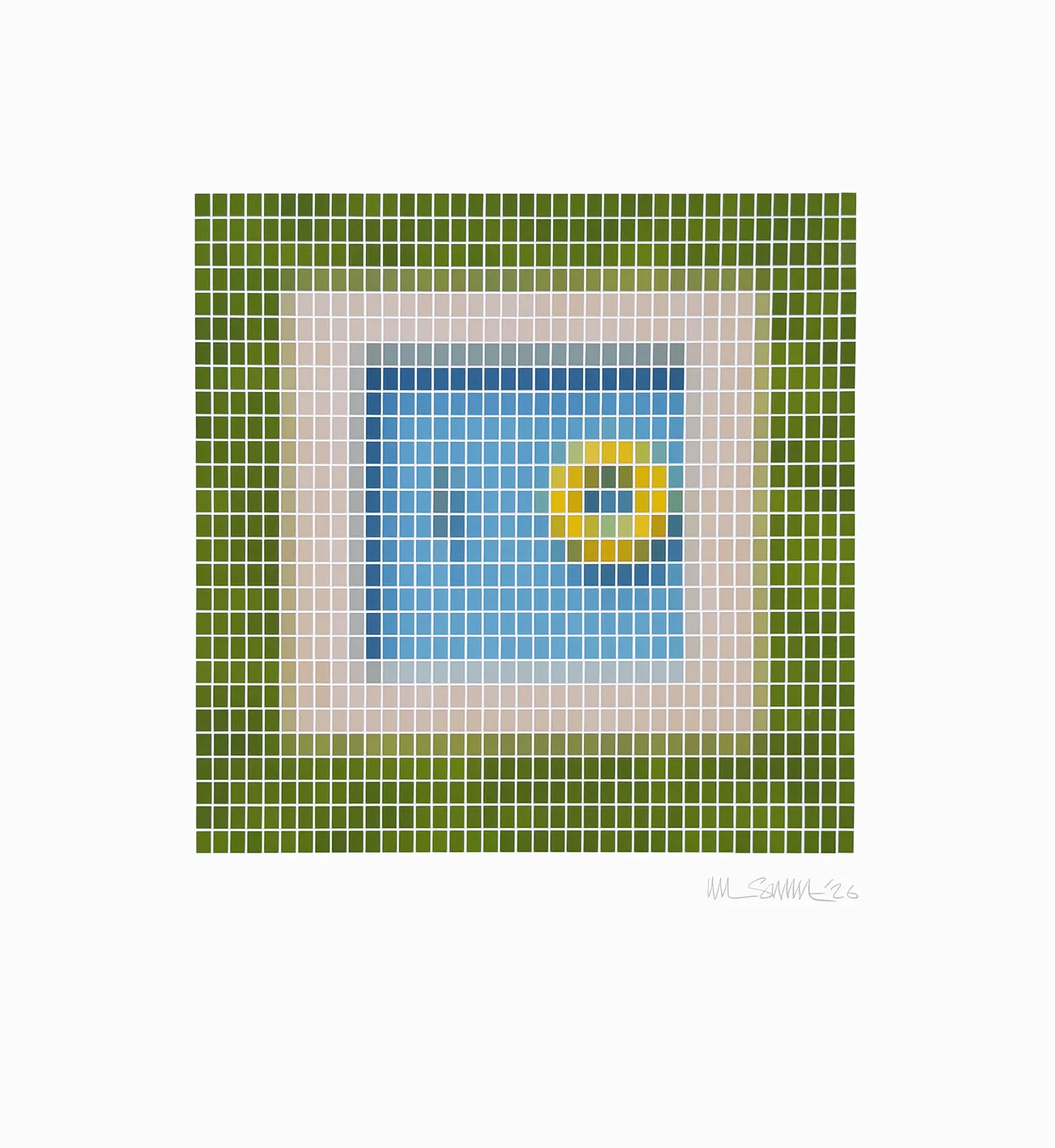 Nick Smith, Yellow Ring - Microchip (2026), original collage
