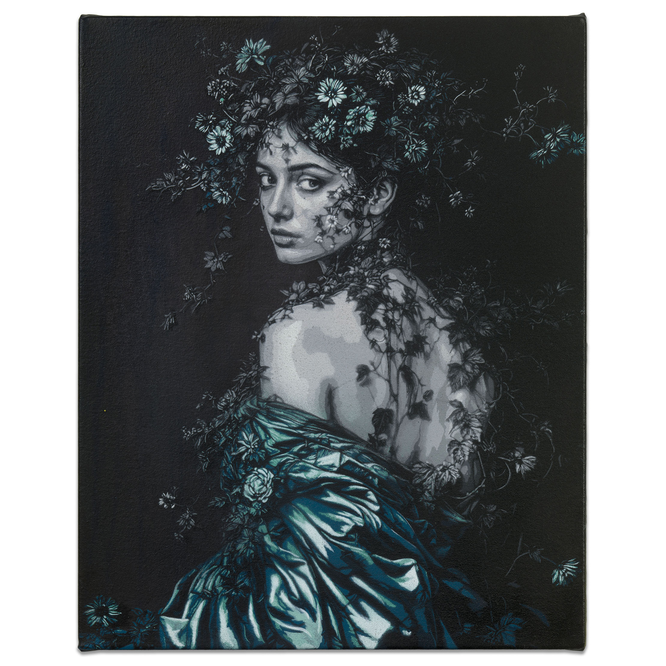 SNIK, Solitude (Twilight Blue), 2026 canvas, offered by GraffitiStreet.