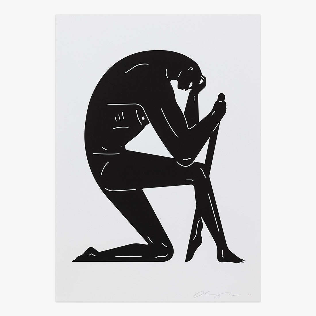 Cleon Peterson Shame black print on white paper