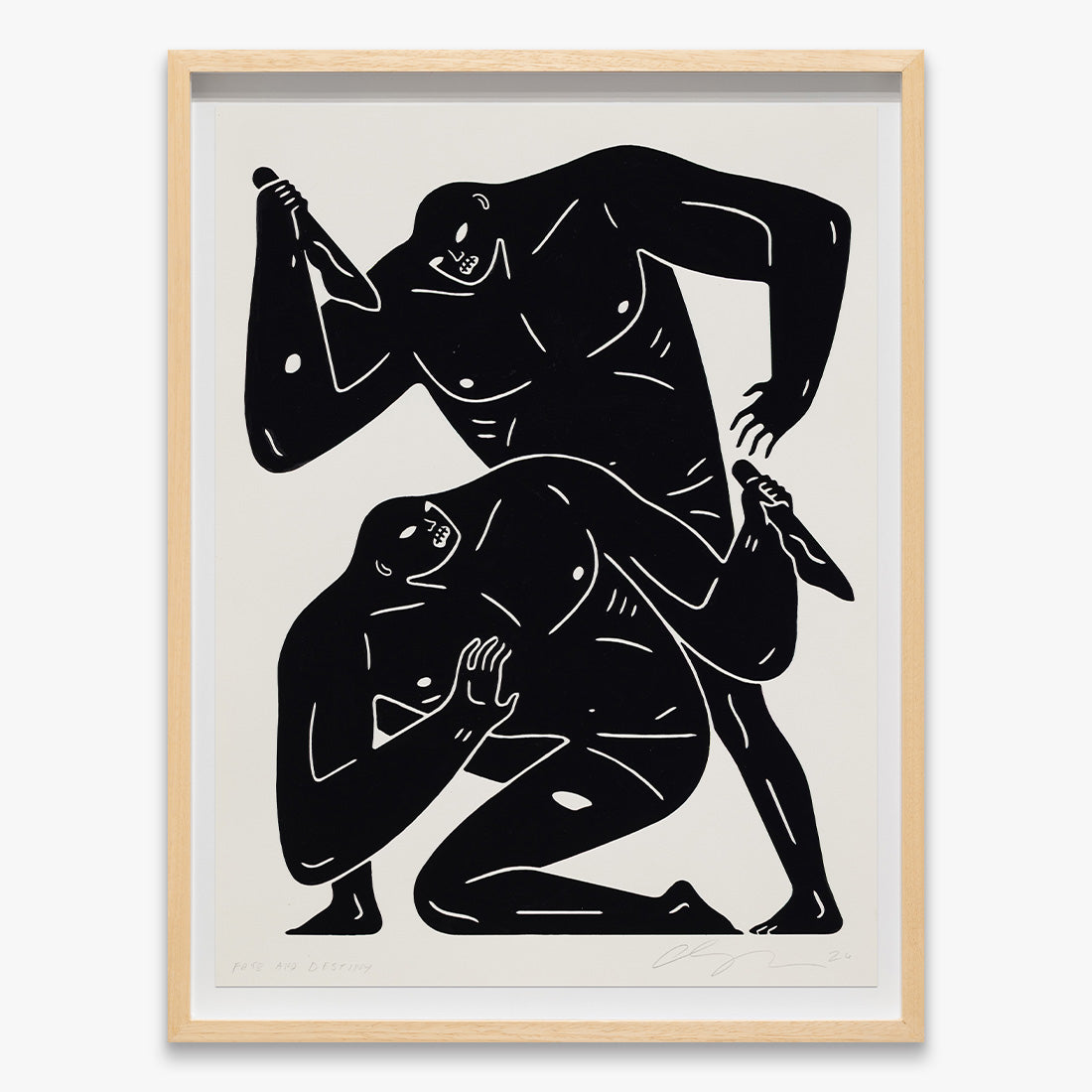 Cleon Peterson fate and destiny gouache, official gallery photograph