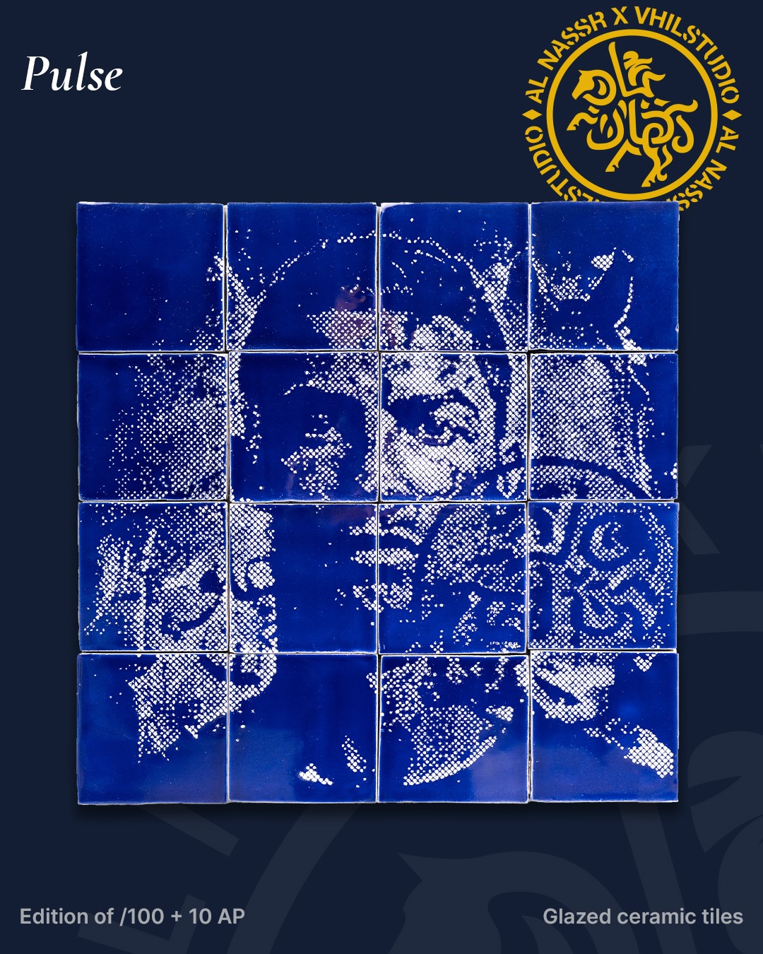 Official artwork card for Pulse by Vhils; campaign marks retained.