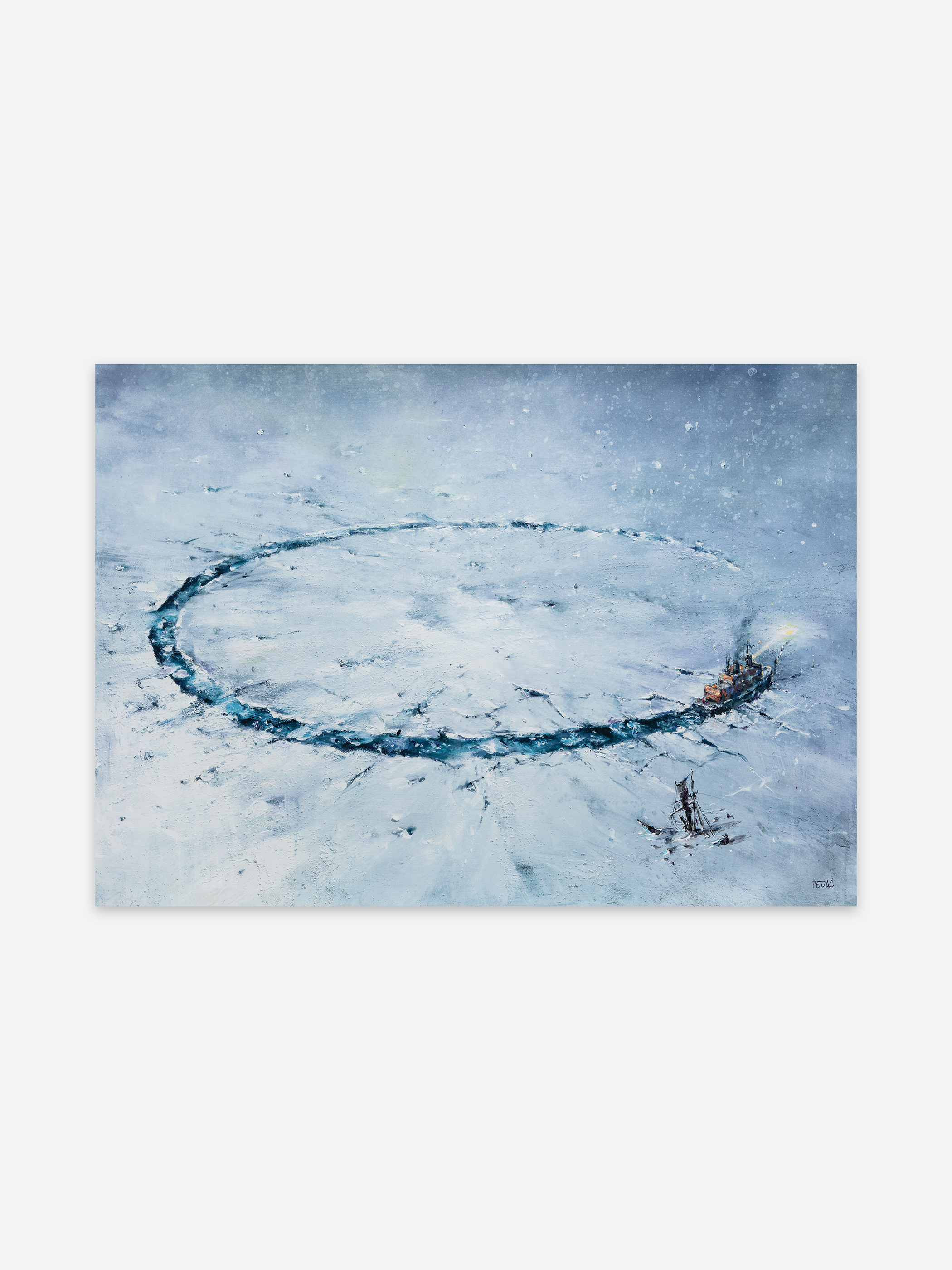 Pejac SELF-DEFENCE 4am (Special Edition), representative special copy 1/3 with submerged ship