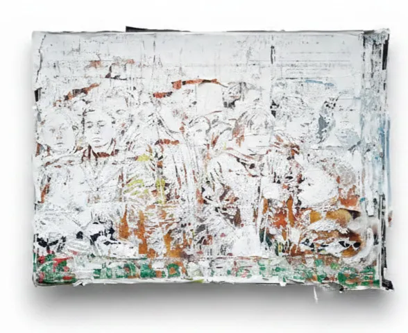 Réseau Series #01 (2026) by Vhils: Metal based hand-carved advertising posters.