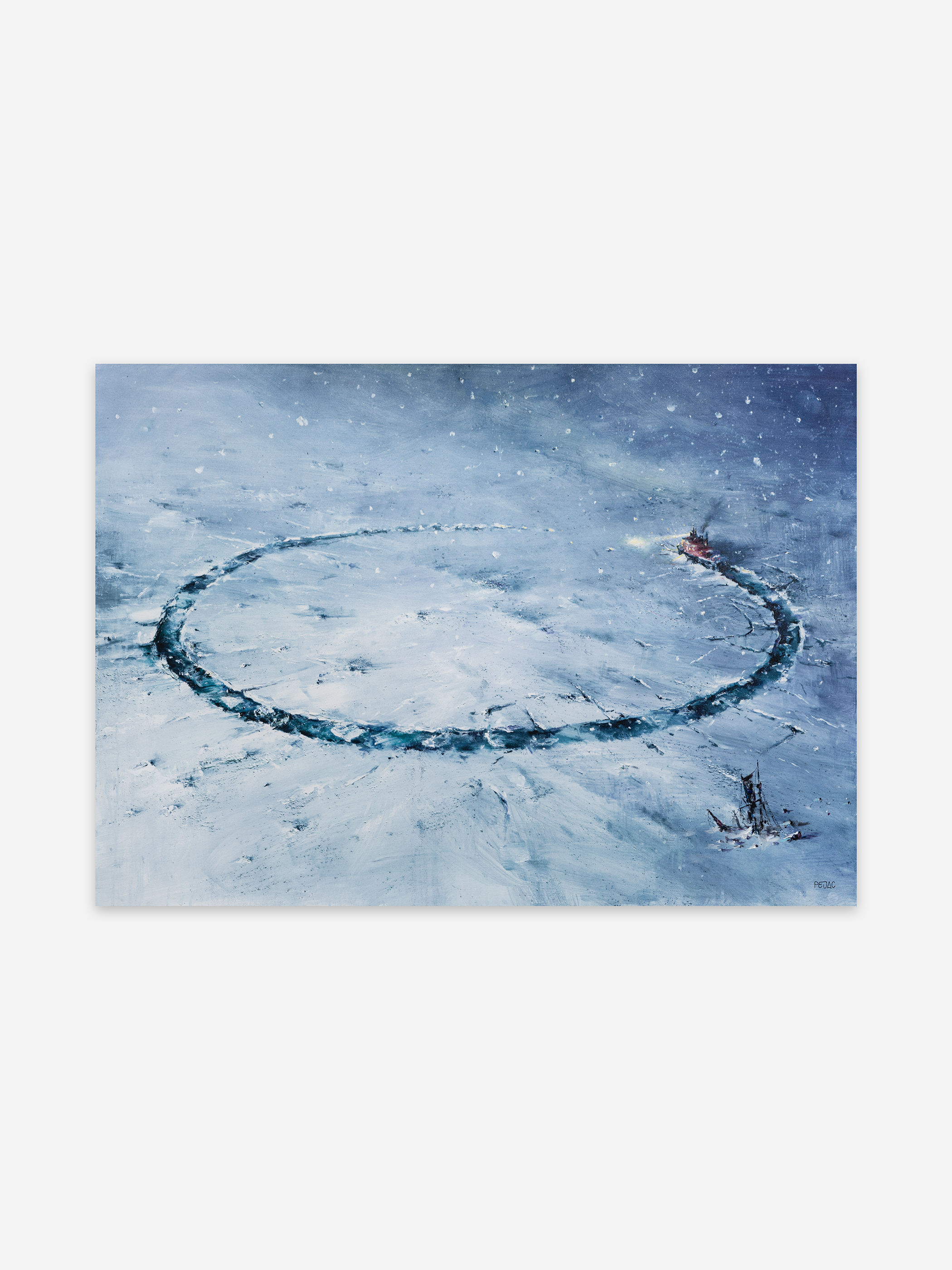 Pejac SELF-DEFENCE 2am (Special Edition), representative special copy 1/3 with submerged ship
