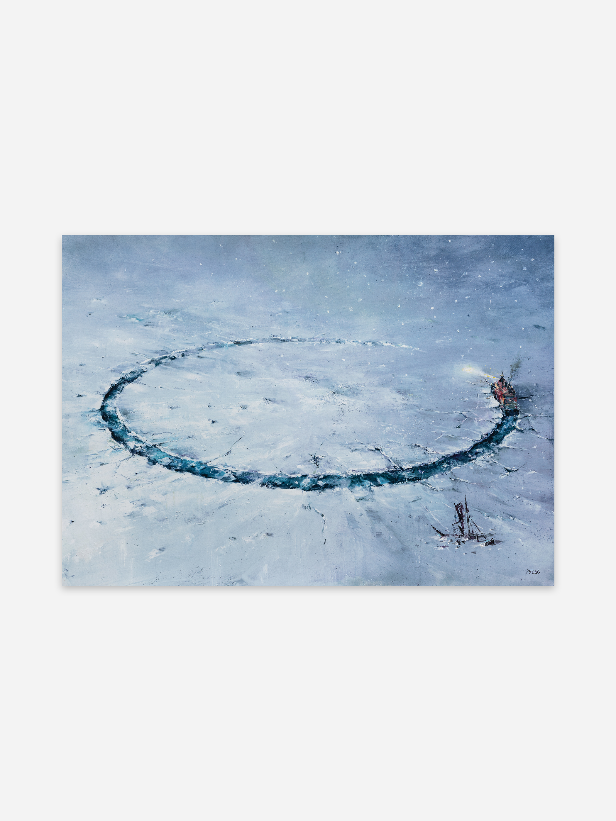 Pejac SELF-DEFENCE 3am (Special Edition), representative special copy 1/3 with submerged ship