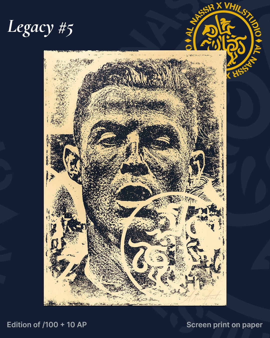 Official artwork card for Legacy #5 by Vhils; campaign marks retained.