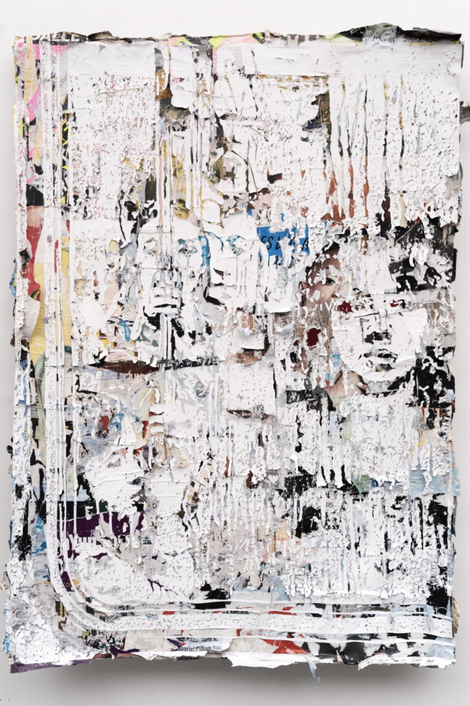 Interval Series #08 (2026) by Vhils. Hand-carved advertising posters.