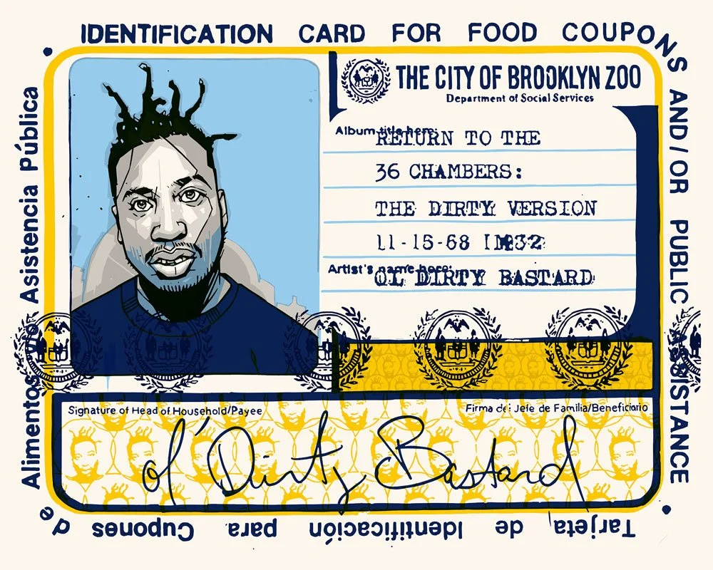 Tyler Stout Return to the 36 Chambers regular-edition screen print inspired by Ol' Dirty Bastard