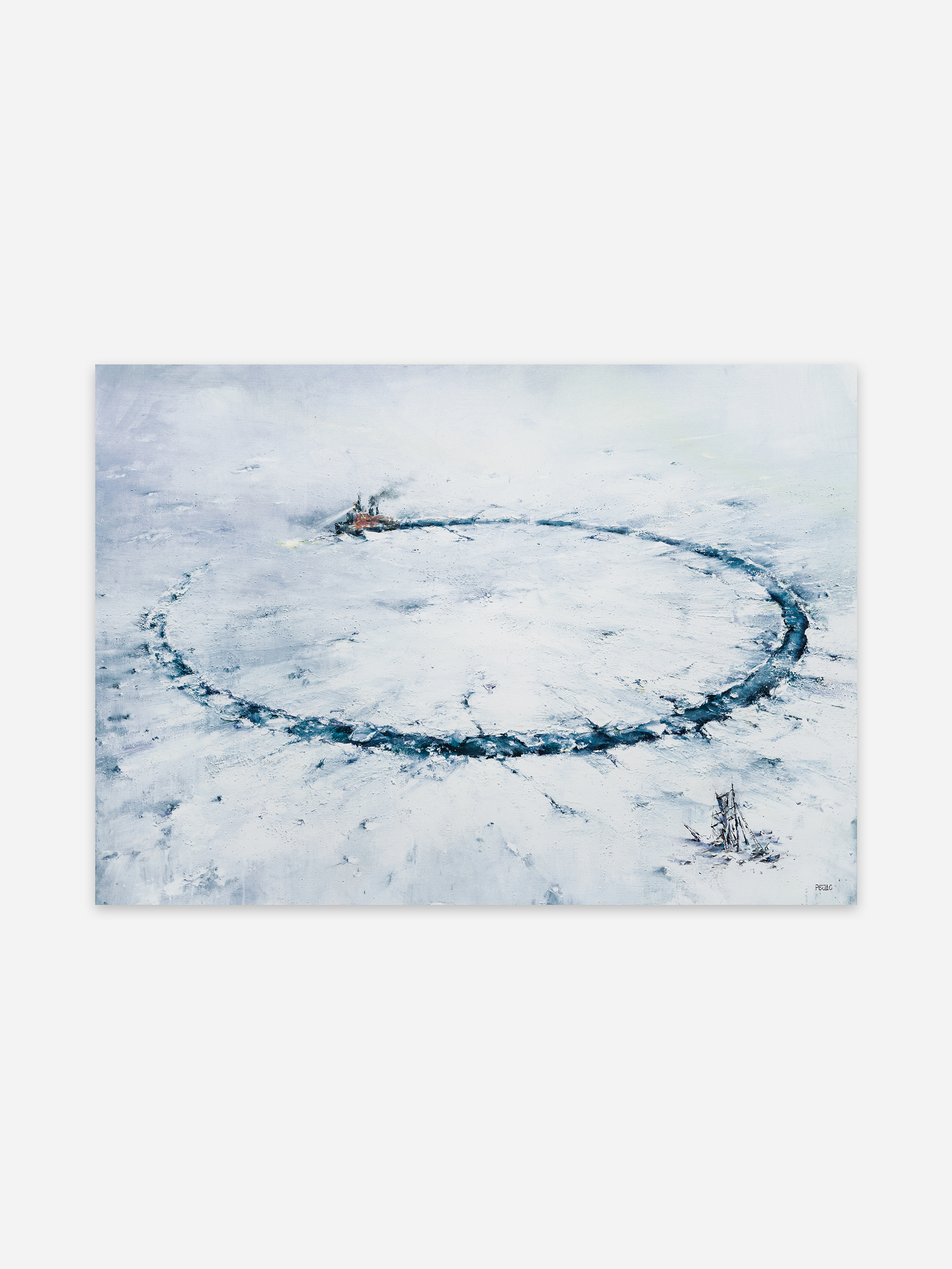 Pejac SELF-DEFENCE 11am (Special Edition), representative special copy 1/3 with submerged ship