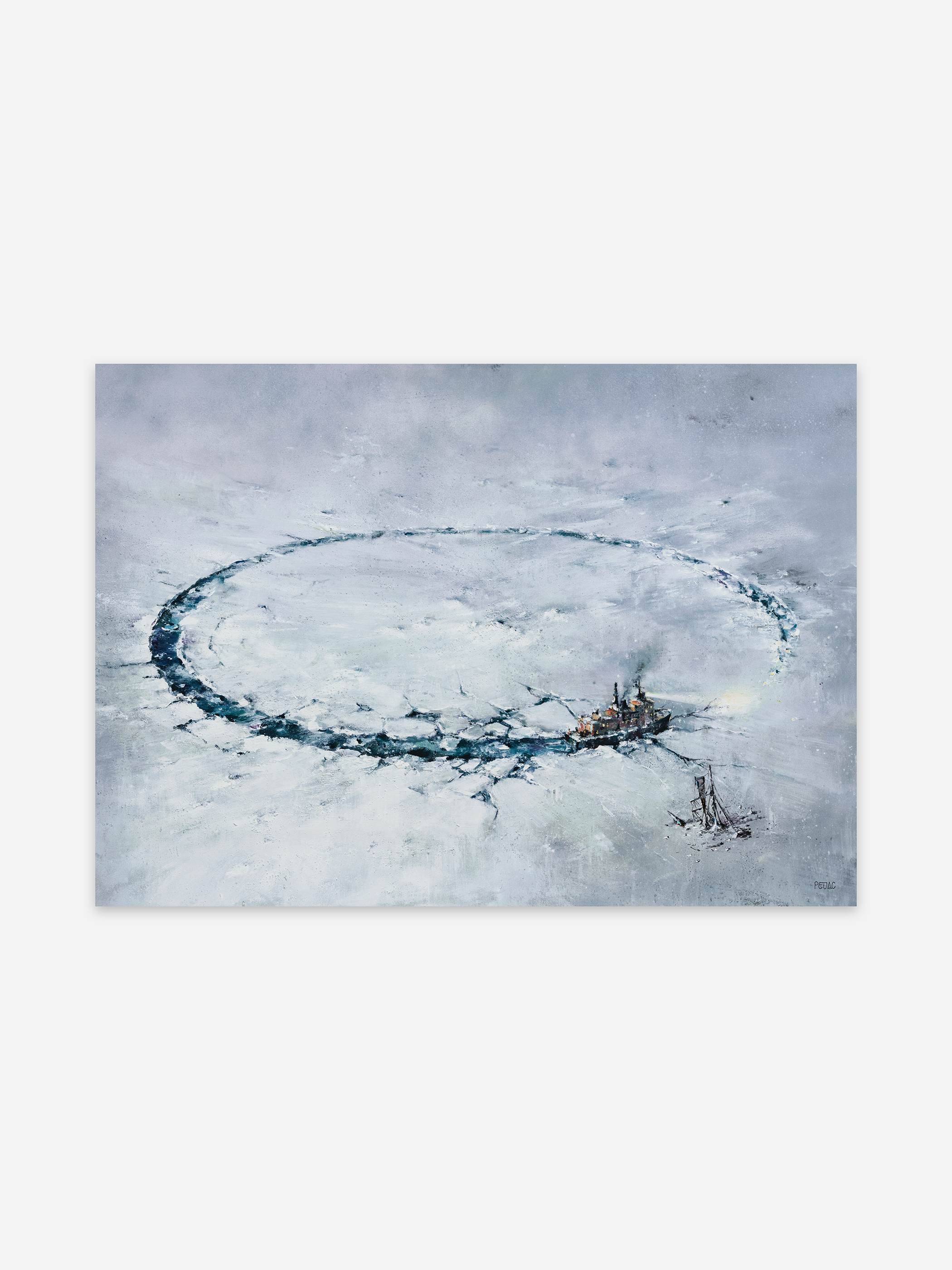 Pejac SELF-DEFENCE 5am (Special Edition), representative special copy 1/3 with submerged ship