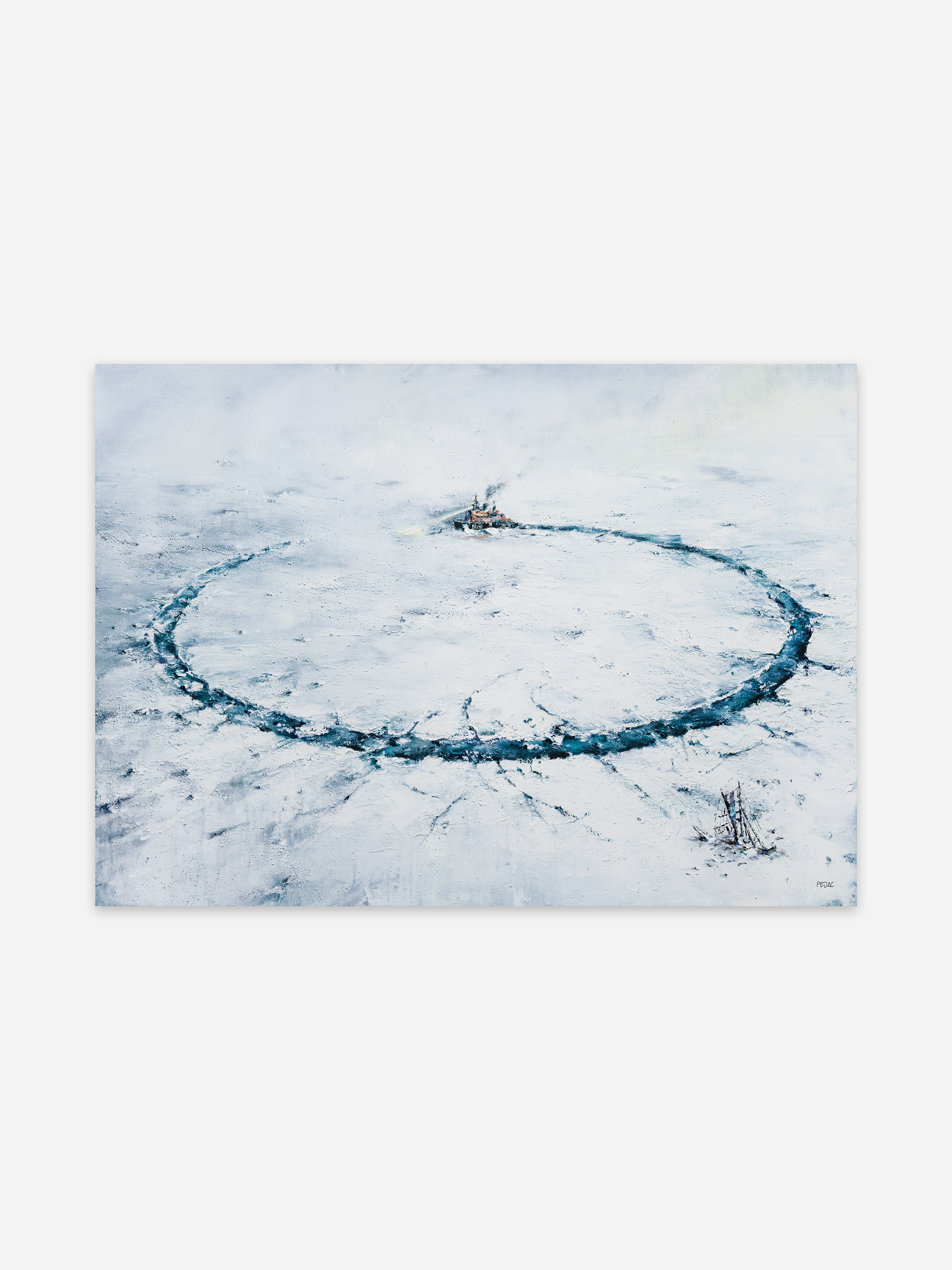 Pejac SELF-DEFENCE 12pm (Special Edition), representative special copy 1/3 with submerged ship