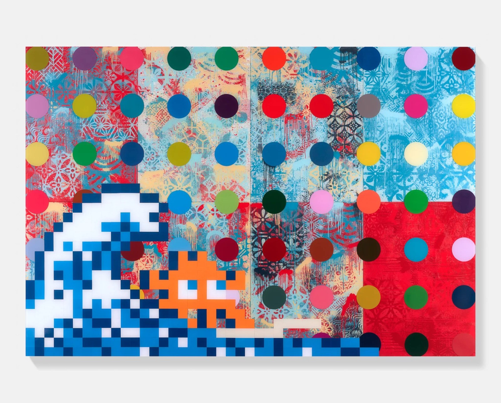 Troubled Waters, TT6, by Shepard Fairey, Damien Hirst and Invader.