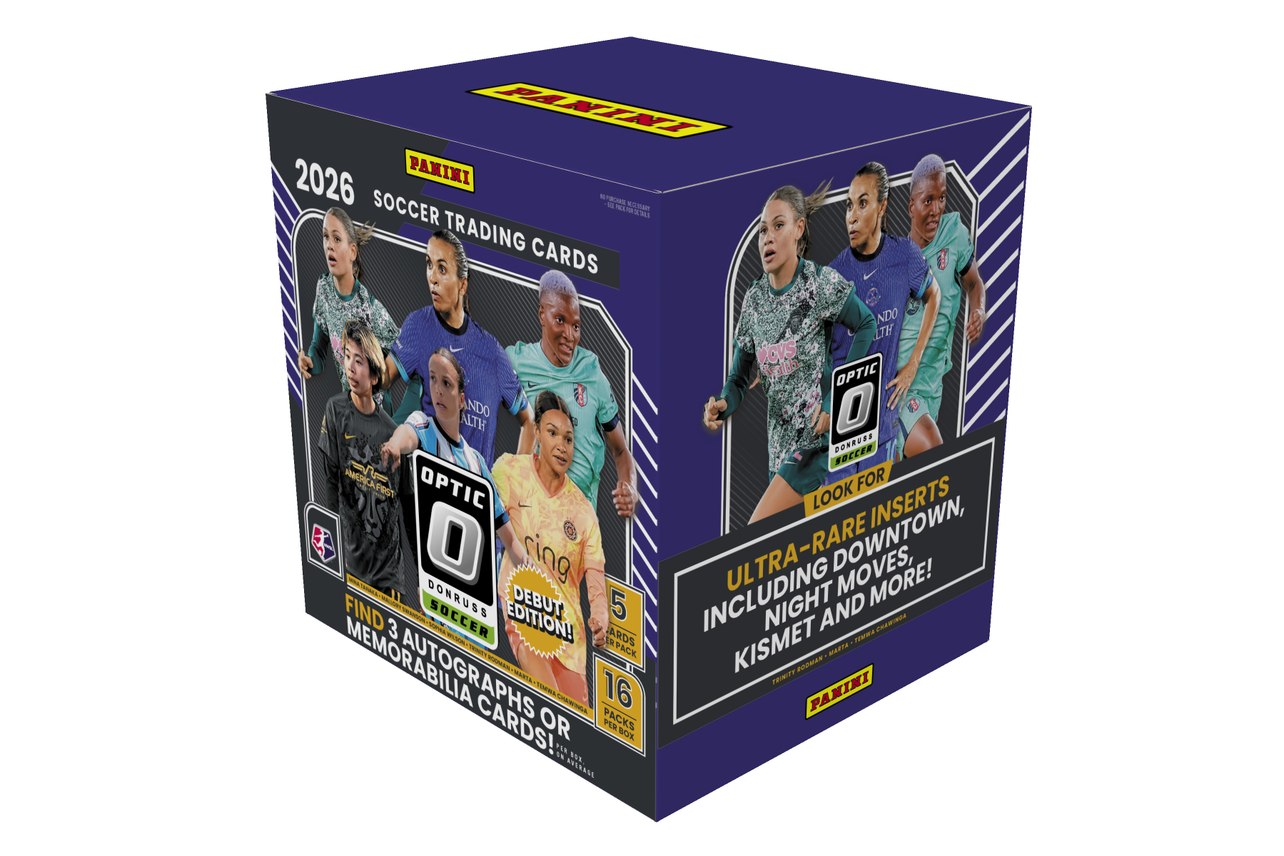 Official packaging: 2026 Panini Donruss Optic NWSL Trading Card Box (Hobby)