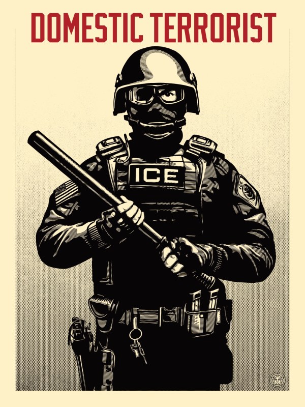 Projection Mirror: Domestic Terrorist by Shepard Fairey