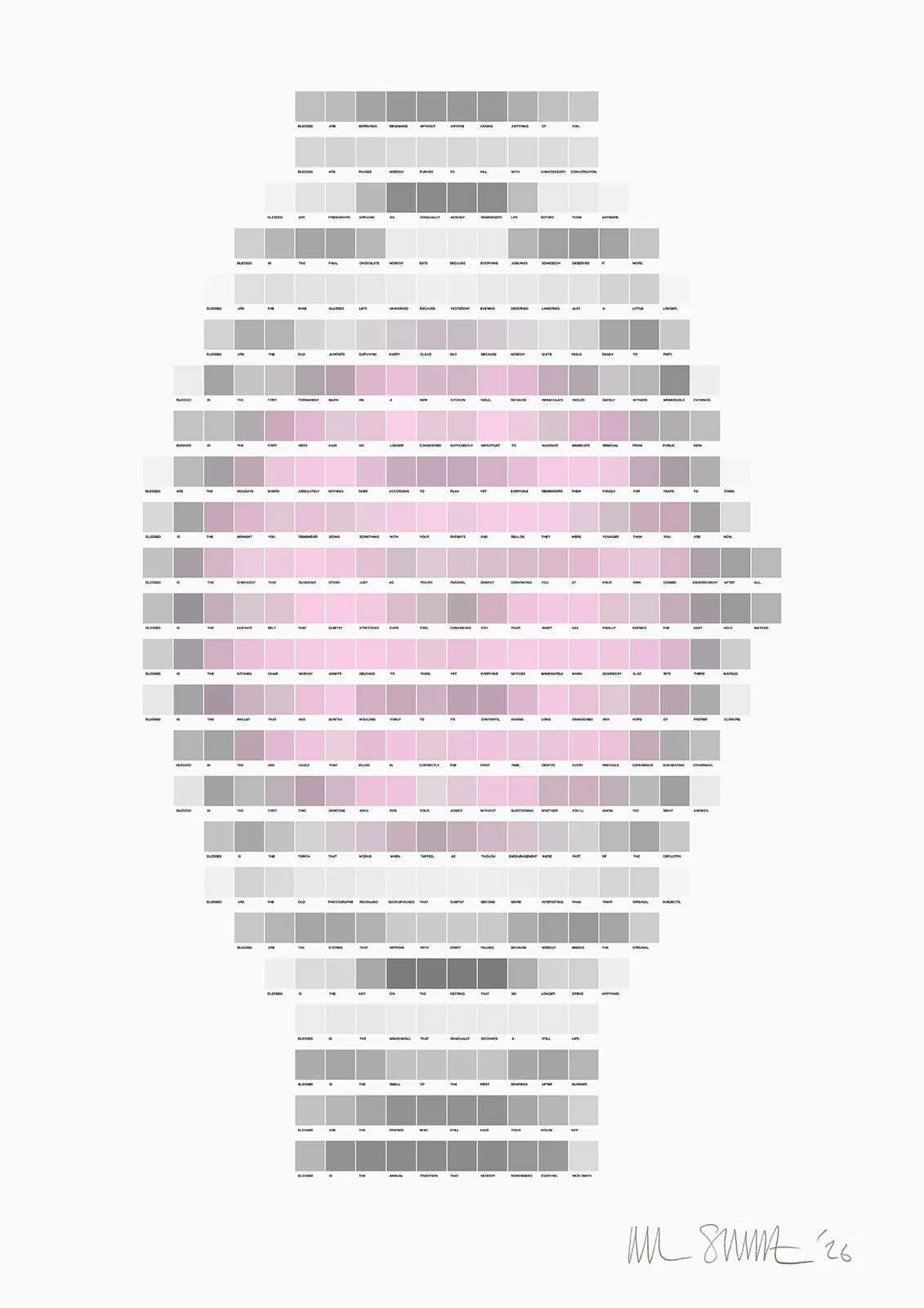 Nick Smith, Pink Perpetual (2026), original collage