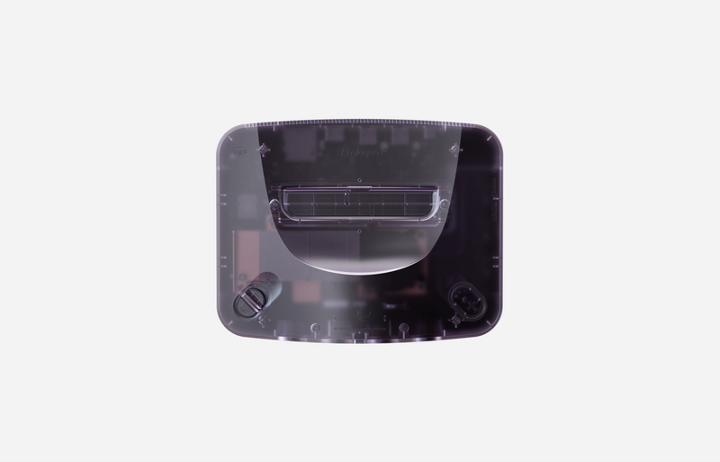 Analogue 3D Prototype Atomic Purple console, official overhead product image