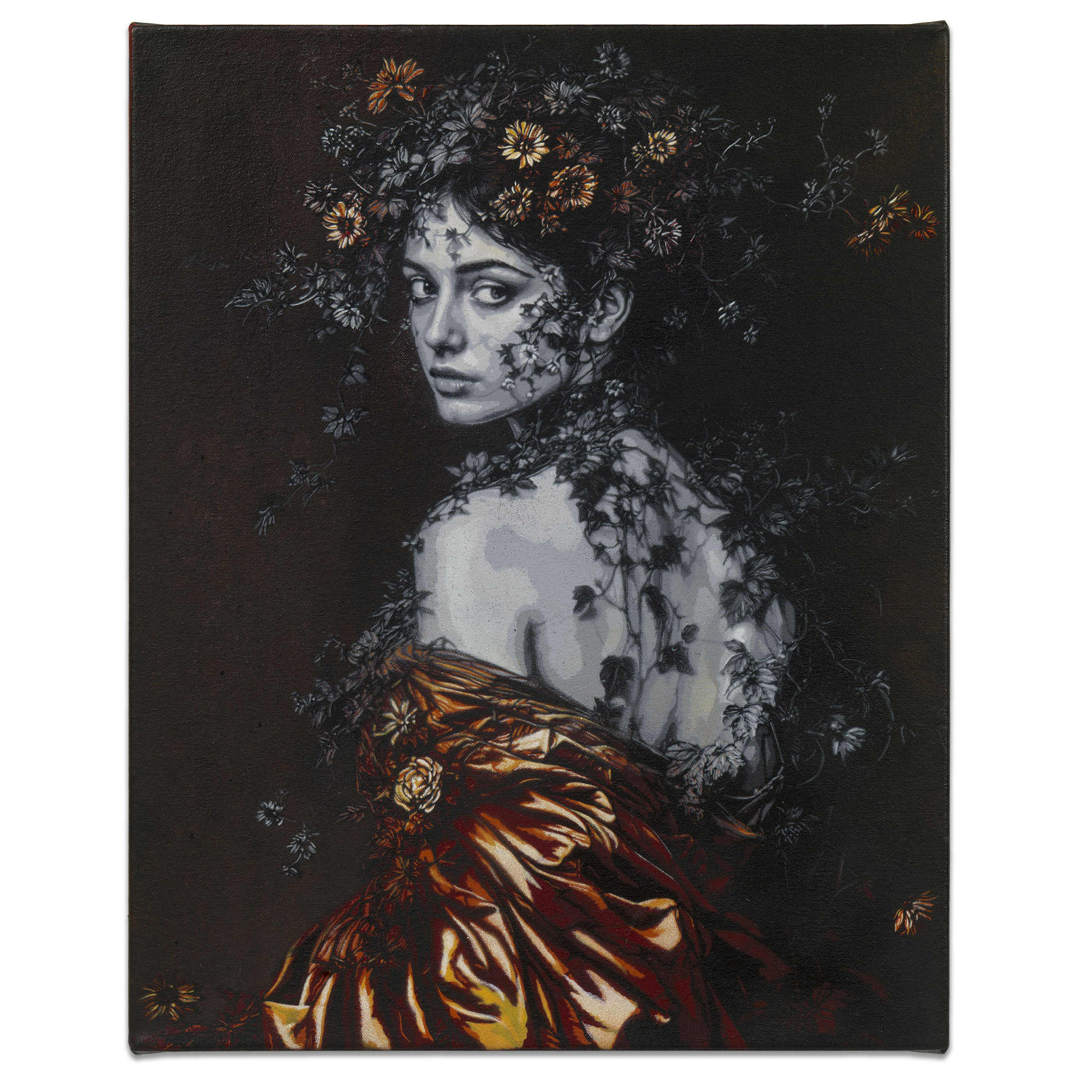 SNIK, Solitude (Amber Light), 2026 canvas, offered by GraffitiStreet.