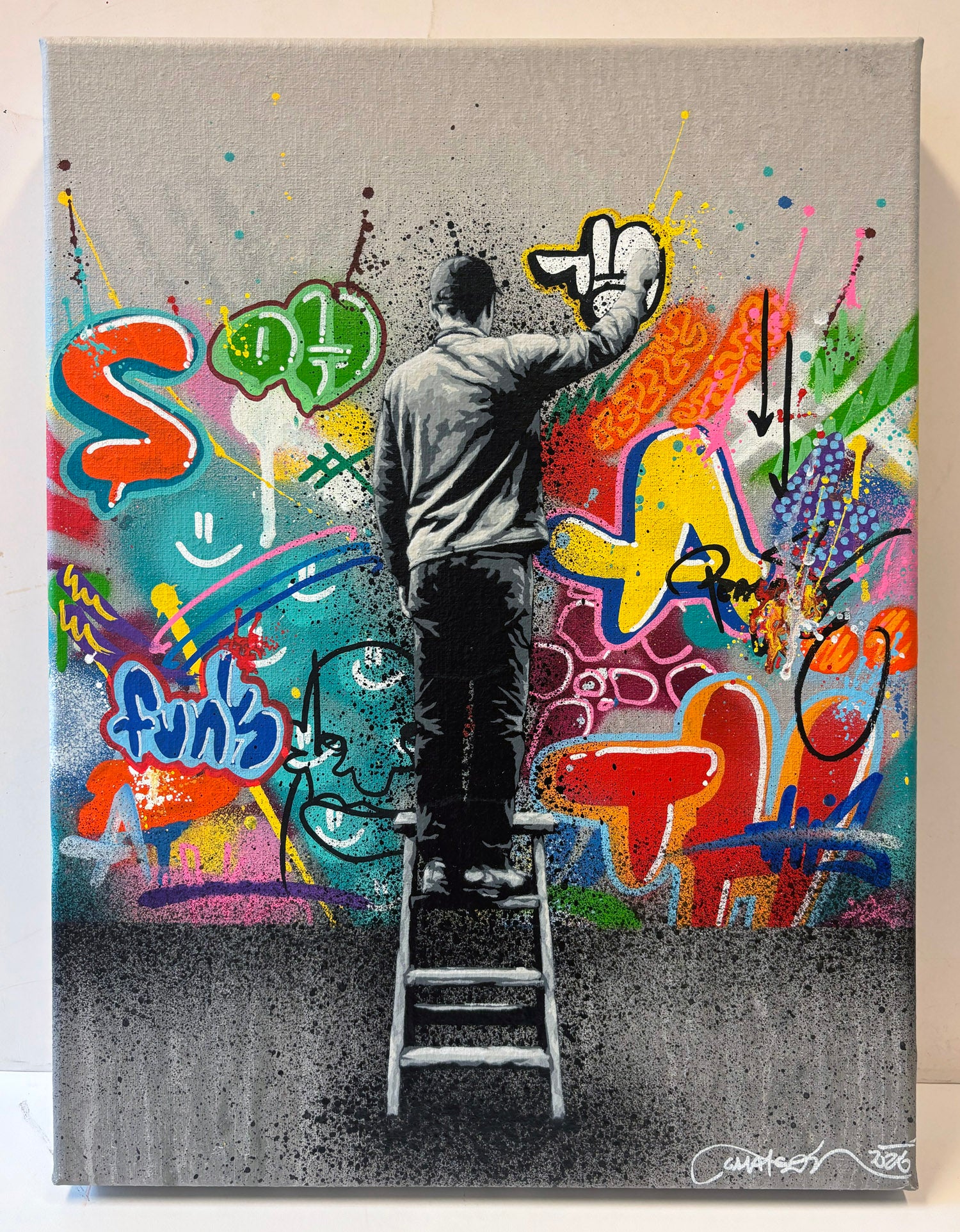 Martin Whatson, Piece by piece, 2026 canvas shown by Vertical Gallery.