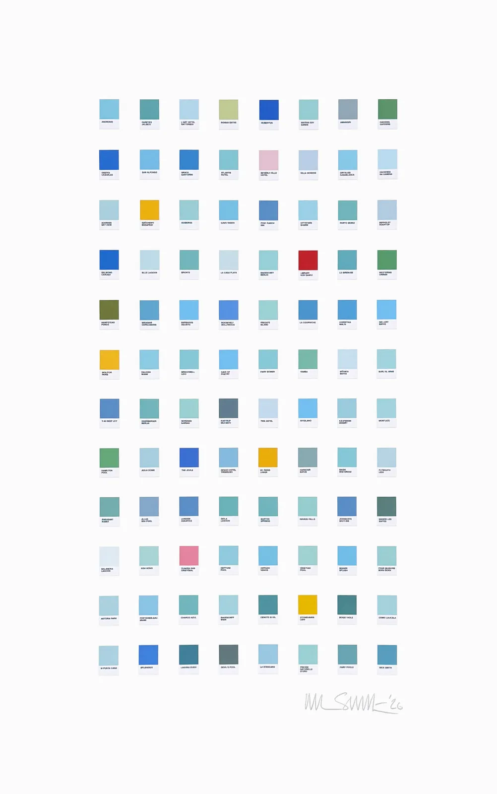 Nick Smith, 96 Pools (2026), original collage