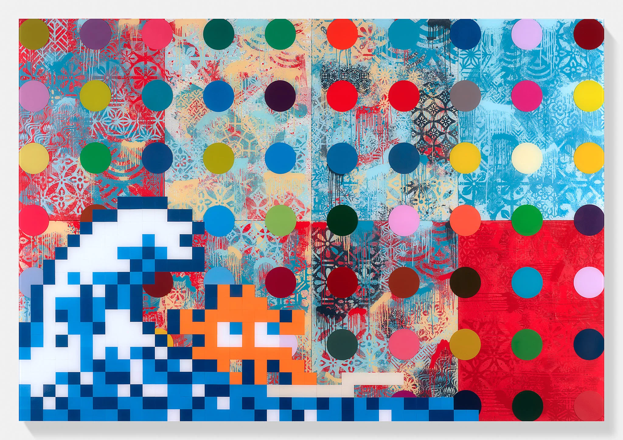 Troubled Waters, TT6, by Shepard Fairey, Damien Hirst and Invader