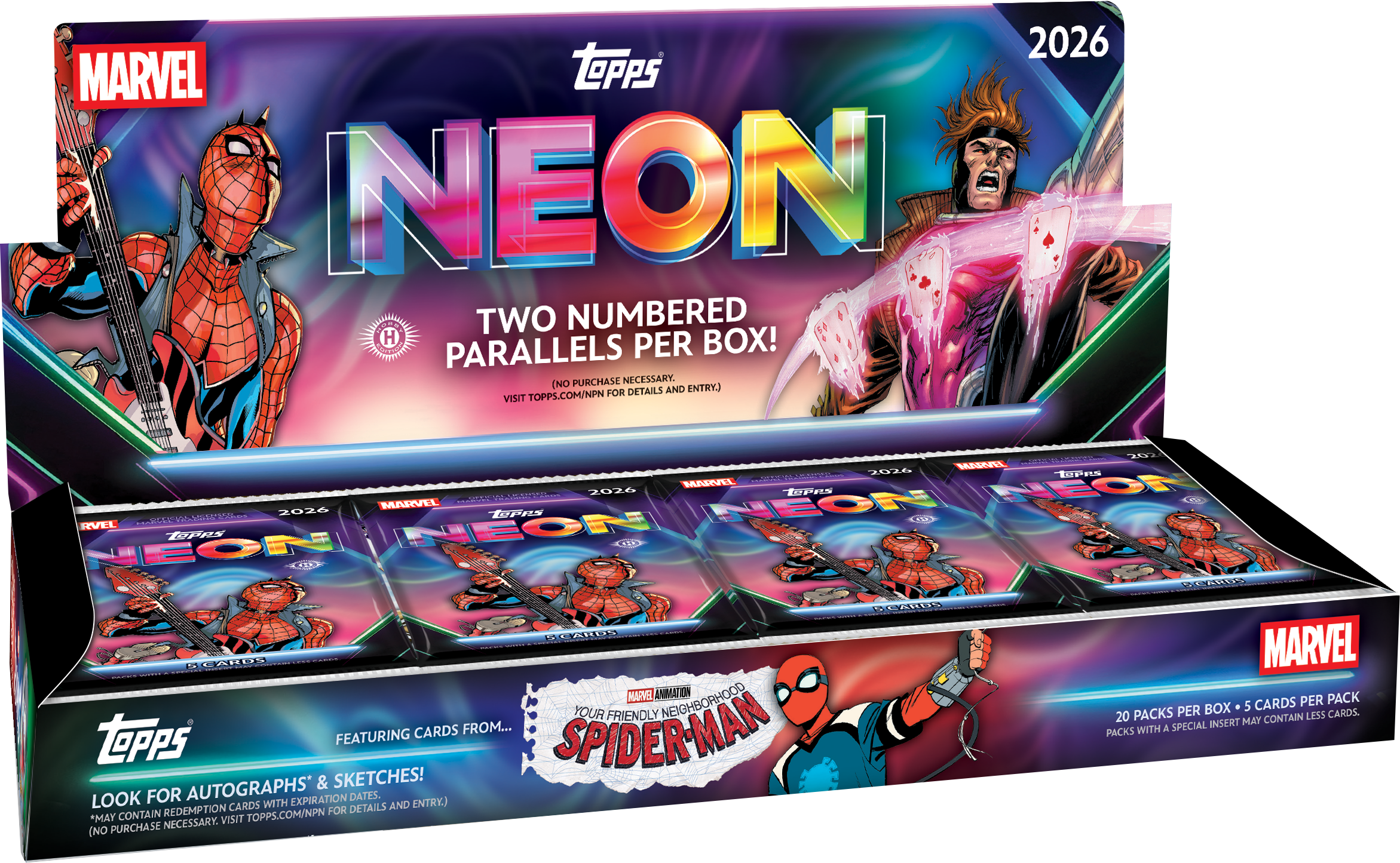 2026 Topps Neon Marvel — Hobby Box — exact retail packaging