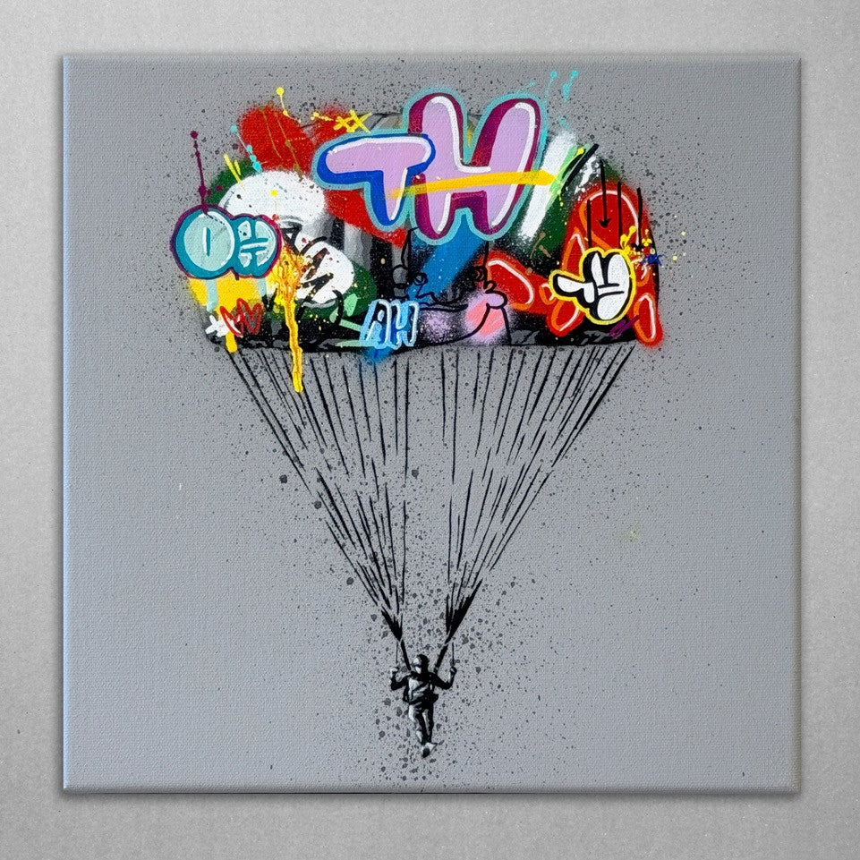 Martin Whatson, Parachute, 2026 canvas shown by Vertical Gallery.