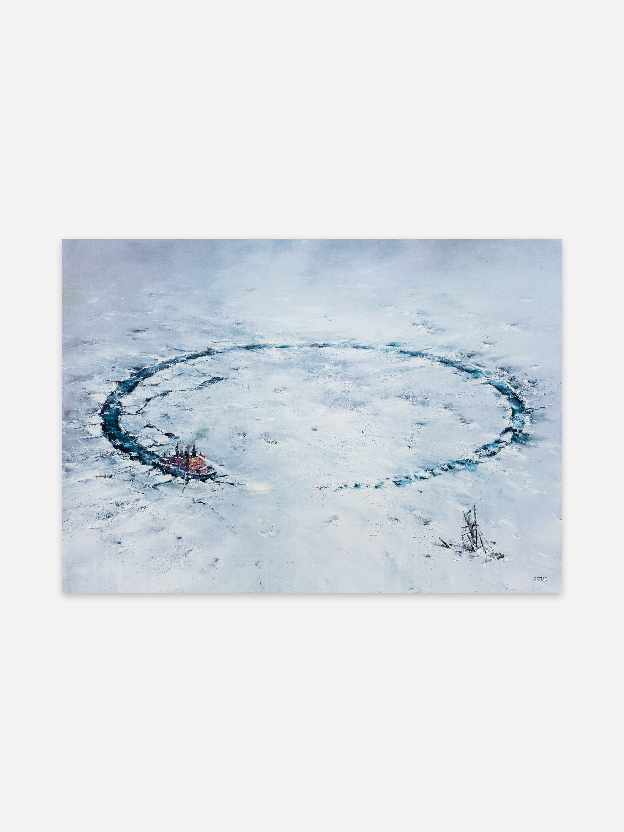 Pejac SELF-DEFENCE 7am (Special Edition), representative special copy 1/3 with submerged ship