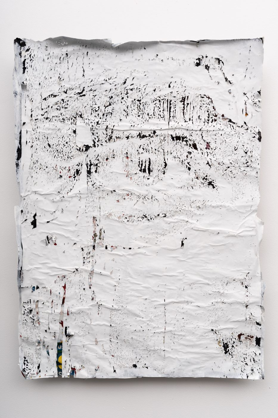 Iris Series #04 (2026) by Vhils. Hand-carved advertising posters.