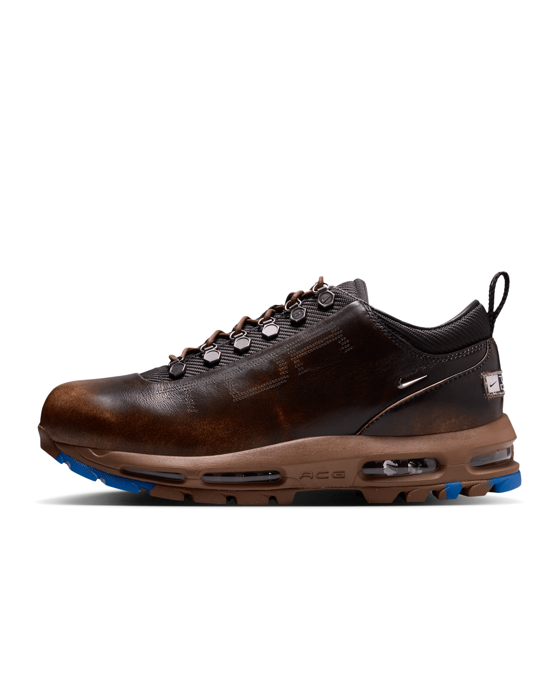 Nike Air Max Goadome Low SP by Taller de Rafa in brown, black and blue